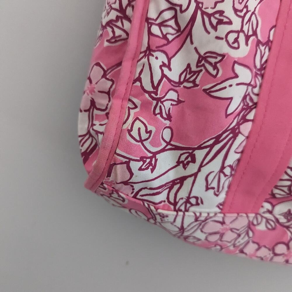 Lilly Pulitzer Alpha Phi Pink Floral Cotton Canvas Bag - Picture 4 of 7